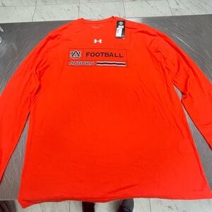 Under Armour Men's Bright Orange Auburn Football Long Sleeve Tee